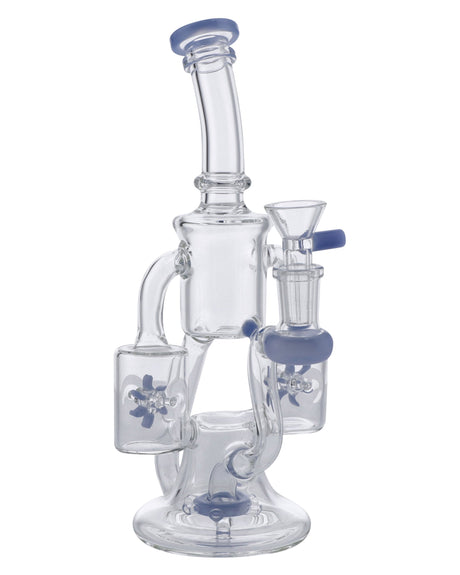Valiant Distribution Milky Purple Quartz Water Pipe - 8" Recycler Bong with Bowl