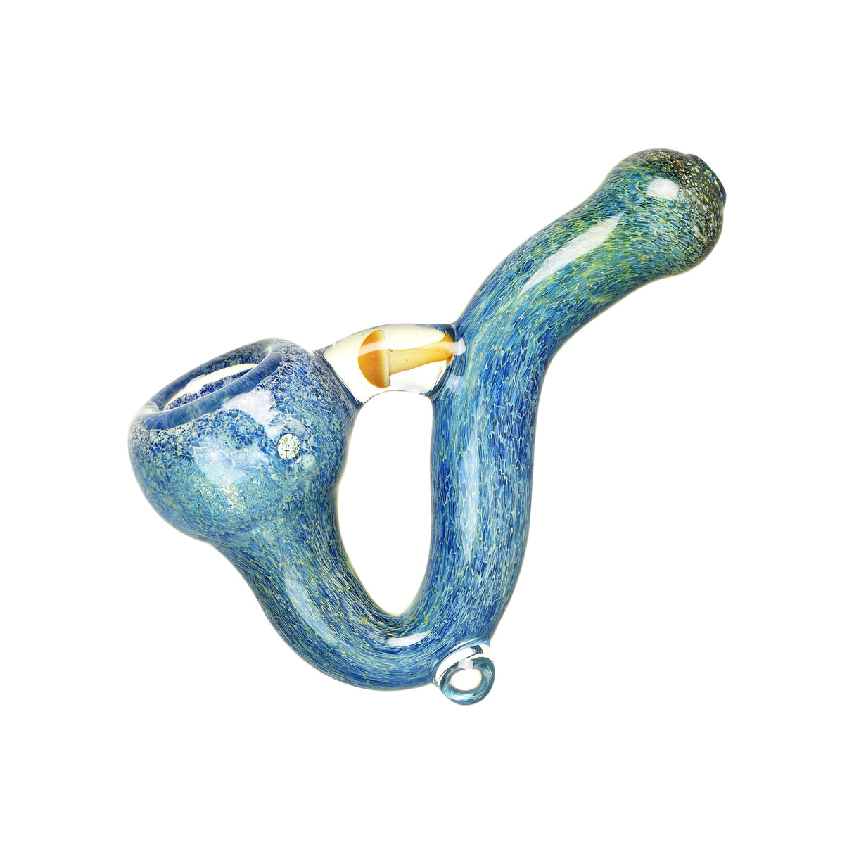Mushroom Bridge Sherlock Pipe, 4.5" Unique Borosilicate Glass, Angled Side View