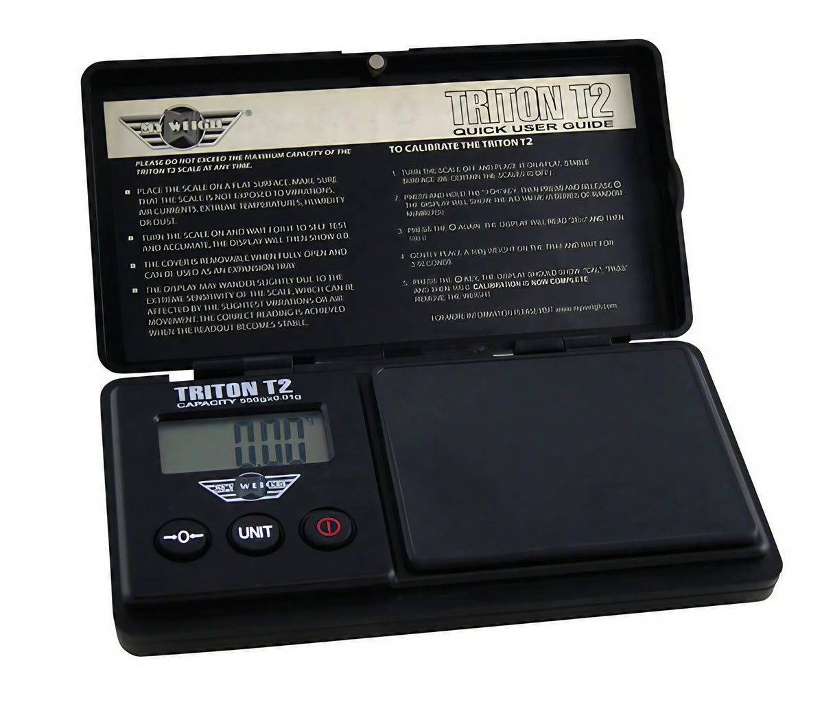 MyWeigh Triton T2 200g x 0.01g Precision Pocket Scale Open Front View