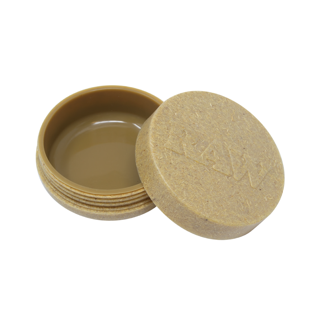 RAW Magnetic Stash Jar with Silicone Insert, Eco-Friendly, Open View on White Background