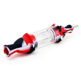 PILOT DIARY Silicone Honey Straw Nectar Collector, Red and Black, Side View