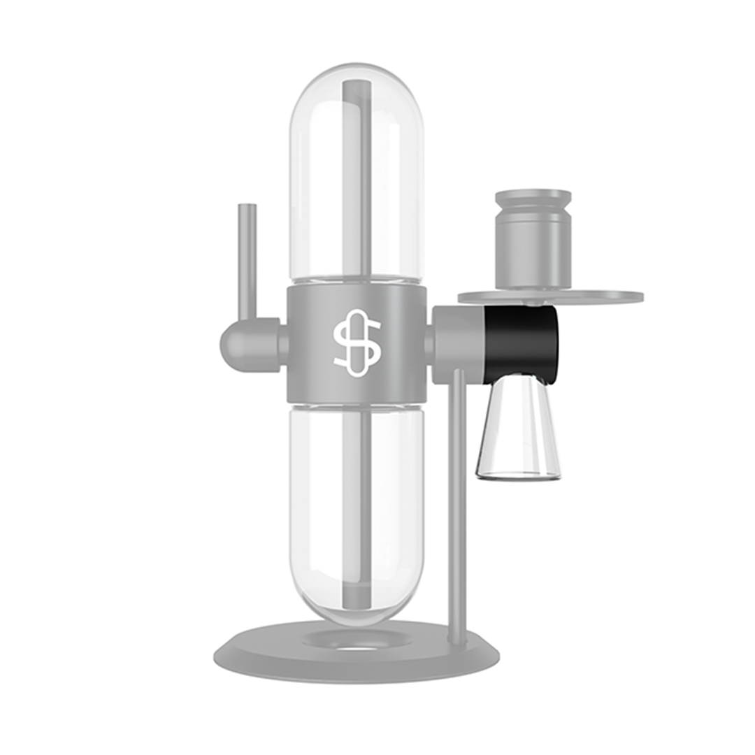 Stündenglass Ash Catcher front view with clear glass and innovative 360 design for smooth hits