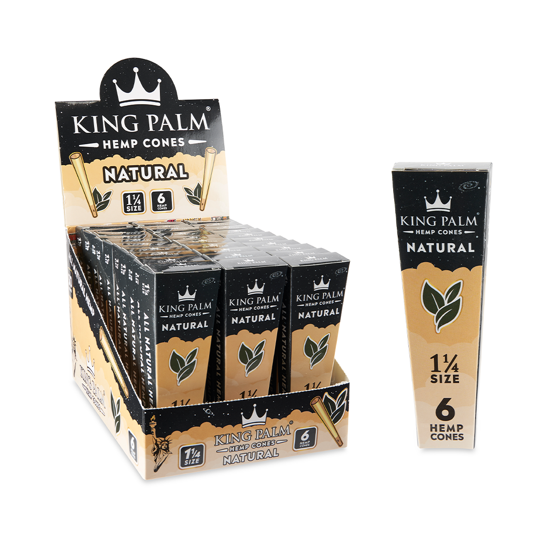 King Palm Pre-Rolled Cones Variety Pack - Natural 1 1/4 Size, Tobacco-Free