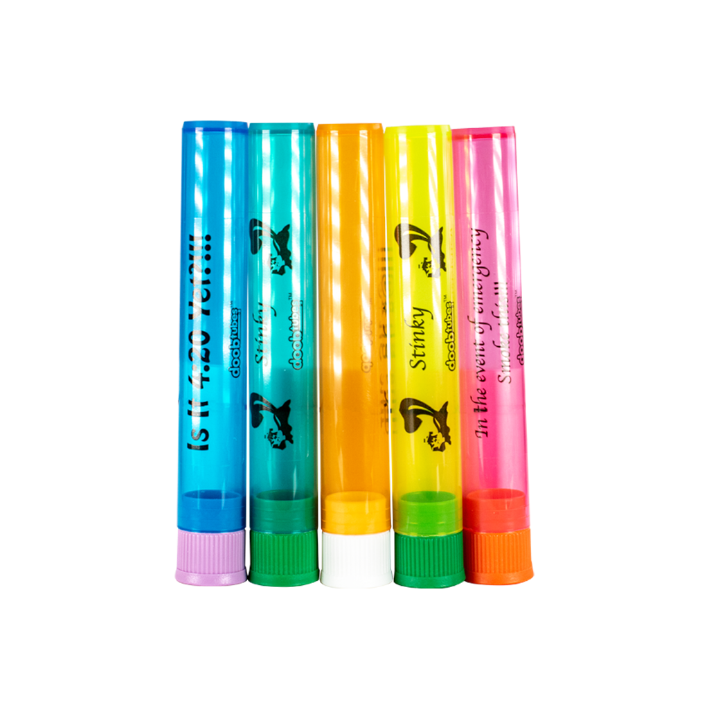 DoobTubes Variety Pack - Assorted Colors Opaque & Classic Joint Containers, Front View