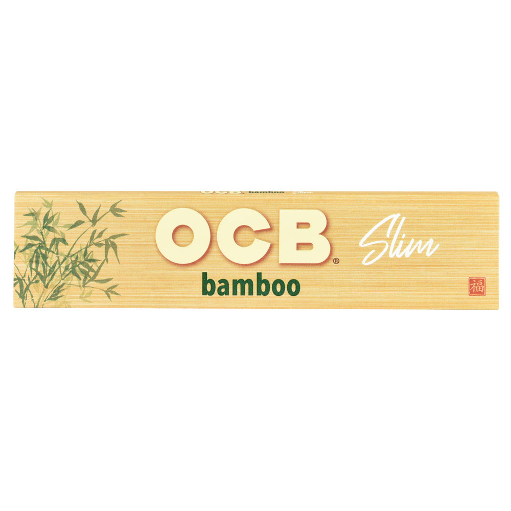 OCB Bamboo Rolling Papers 24 Pack Display, Unbleached Standard Size