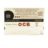 OCB Organic Hemp 1 1/4" Rolling Papers 24 Pack front view on white background