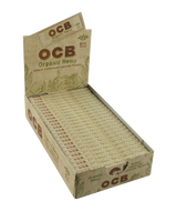 OCB Organic Hemp 1 1/4" Rolling Papers 24 Pack Display Box Open