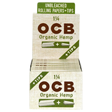 OCB Organic Hemp Rolling Papers & Tips, 24 Pack front view on white background