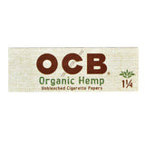 OCB Organic Hemp Slim Rolling Papers 24 Pack front view on white background