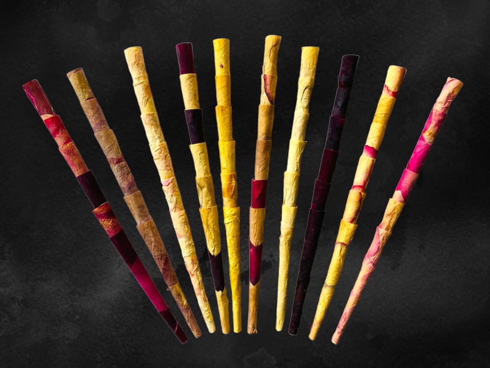 CaliGreenGold Odds & Ends Variety Pack with 60 Rose Petal Cones for Rolling, Top View