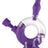 Ooze - Ozone Silicone Bong in Ultra Purple with clear bubble design, 8" tall, ideal for dry herbs and concentrates.