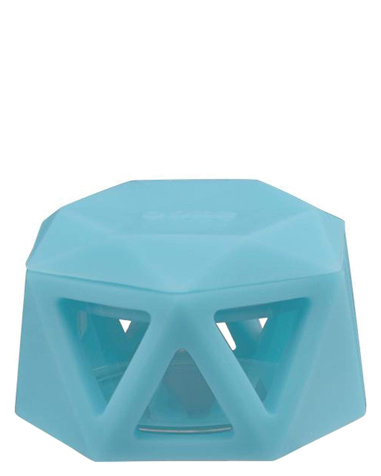 Ooze - UFO Silicone Bong in Teal, Durable with Slitted Percolator, Front View