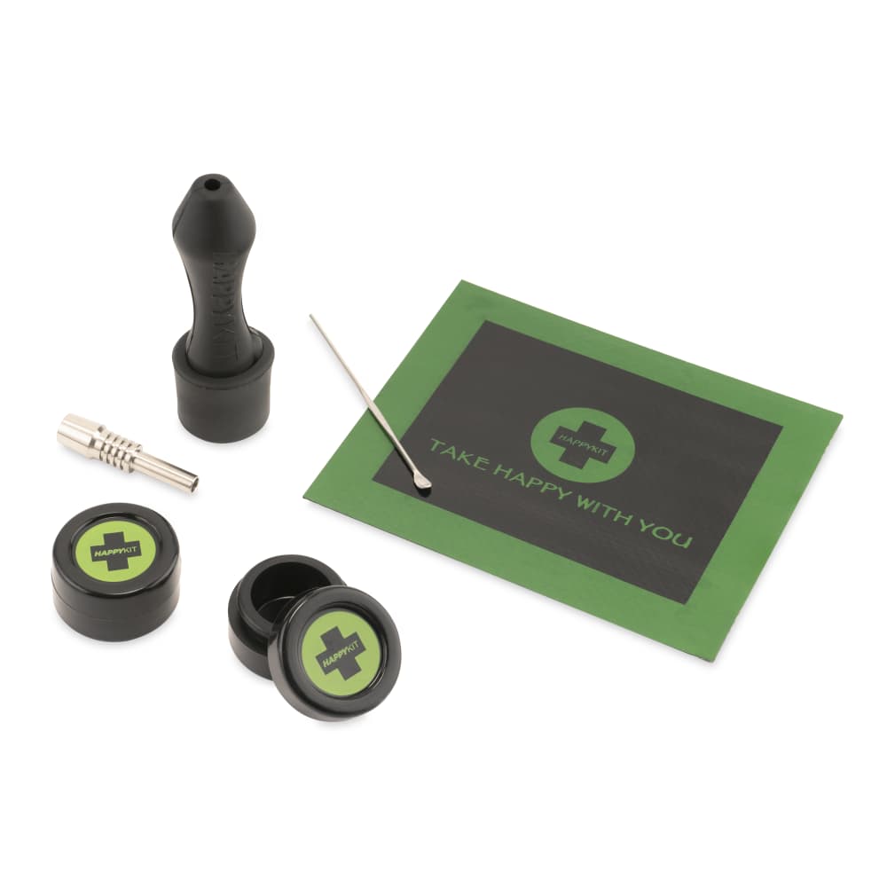Happy Pack DAB kit by Happy Kit with dab tool, silicone containers, and mat