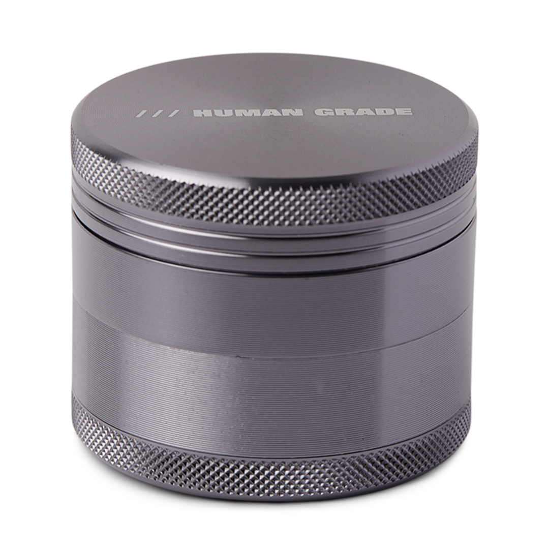 Human Grade Grinder 1A in Gunmetal - 2" 4-Piece with Textured Grip - Front View