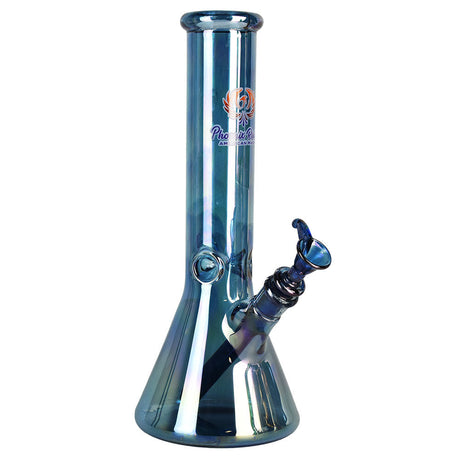 Phoenix Rising 12" Metallic Beaker Water Pipe with Borosilicate Glass, Front View
