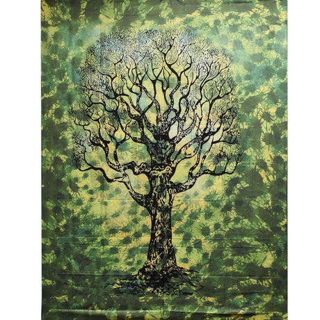 Psychedelic Tree of Life Tapestry in Polyester, 78" x 59", Vibrant Home Decor