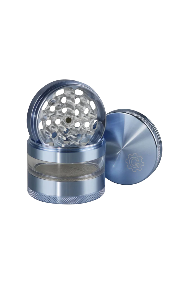 Pulsar 2.5" Aluminum 4-piece Grinder with Stash Window and Razor-Sharp Teeth, Isolated View