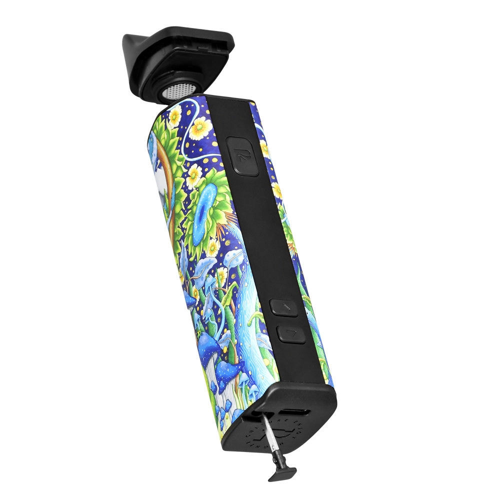 Pulsar APX Pro Vape with colorful design, 2100mAh, side view showing buttons and mouthpiece