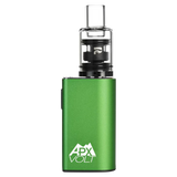 Pulsar APX Volt V3 vaporizer in green, quartz coil, compact design, front view on white background