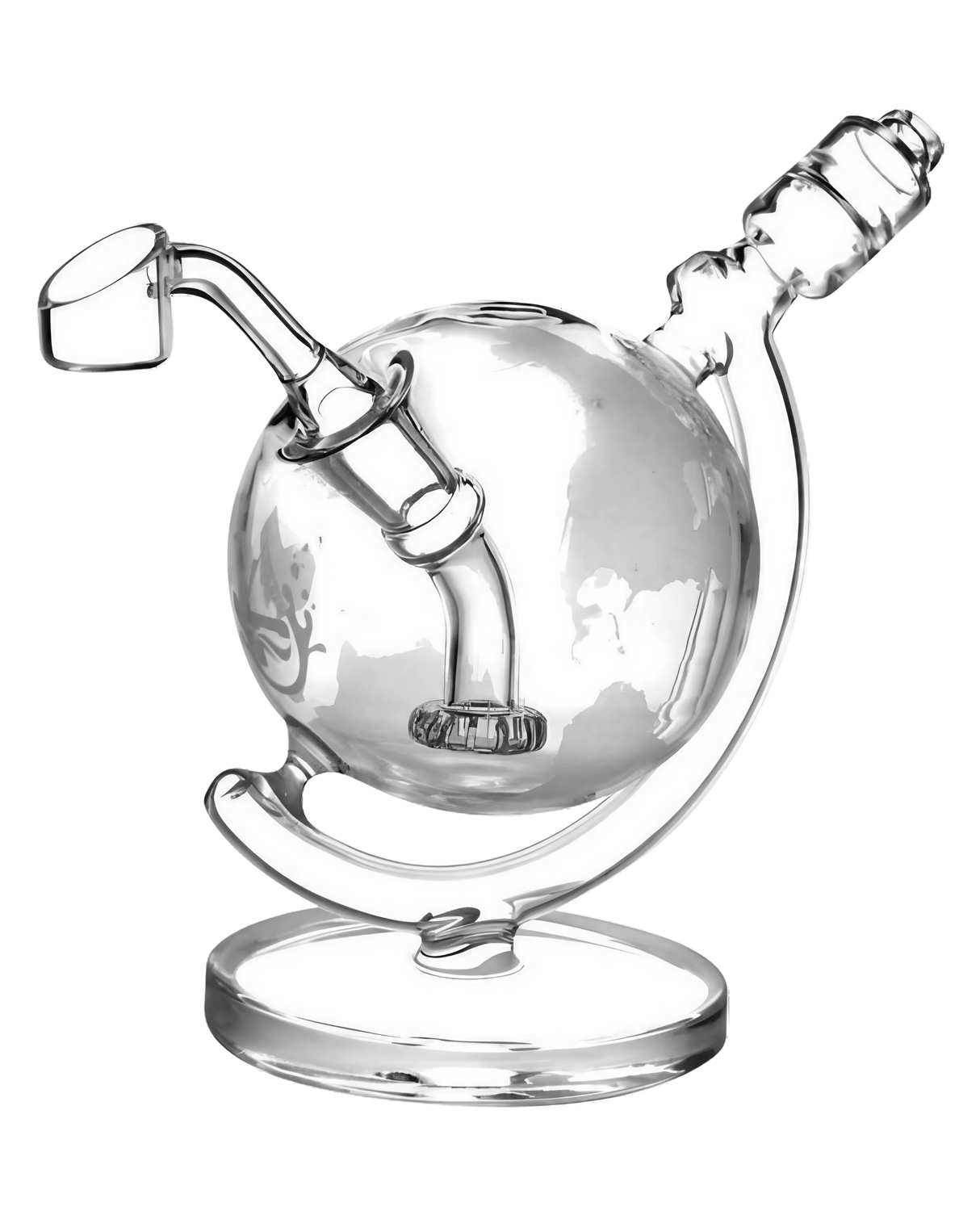 Pulsar Atlas Globe Oil Rig with 45 Degree Female Joint, Thick Glass, Side View