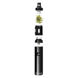 Pulsar Barb Flower Herb Vaporizer Kit with steel body and battery power, exploded view