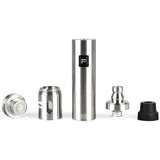 Pulsar Barb Flower Herb Vaporizer Kit with battery, steel body, and glass adapters on white background