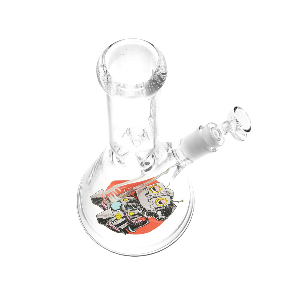 Pulsar Bottoms Up DopeBot Borosilicate Glass Water Pipe, 10 inch with Beaker Base, Side View