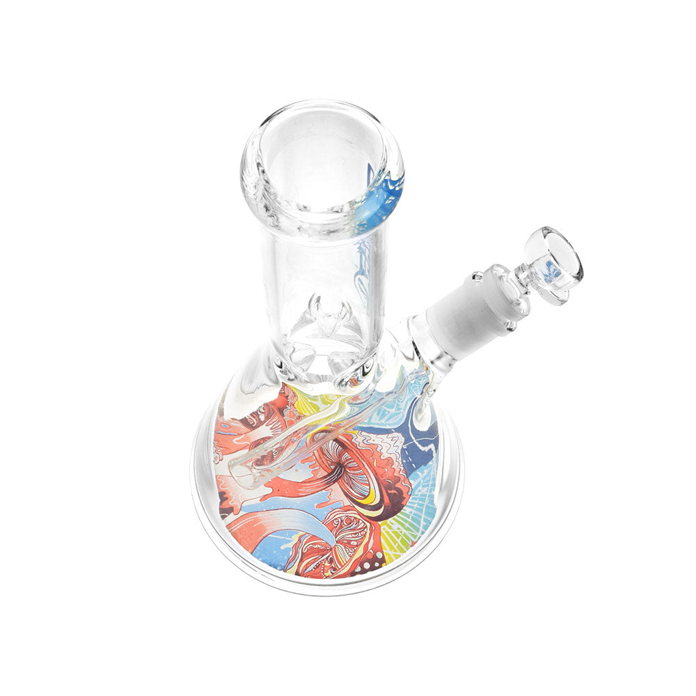 Pulsar Bottoms Up Melting Shrooms Water Pipe, 10", 14mm Female Joint, Beaker Design, Borosilicate Glass