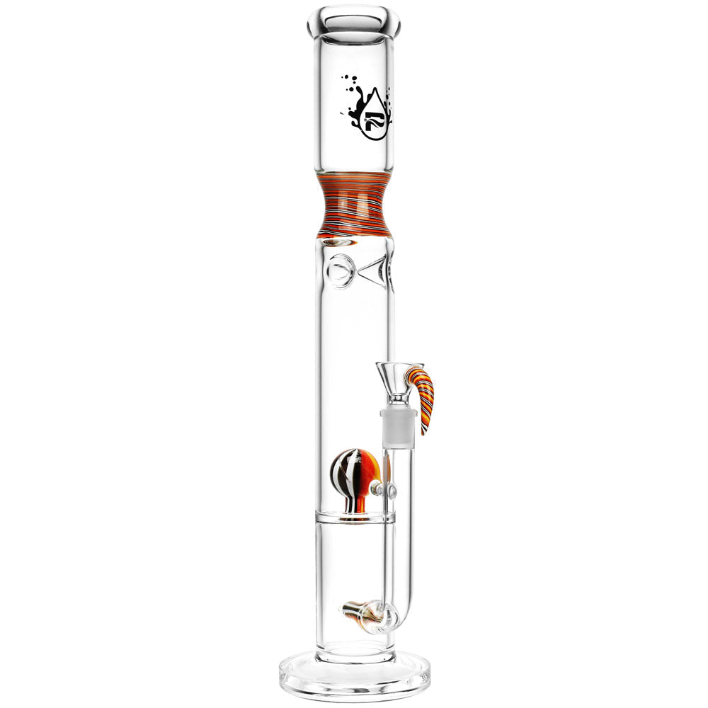 Pulsar Candy Swirl Tube Bong | Orange Stripe