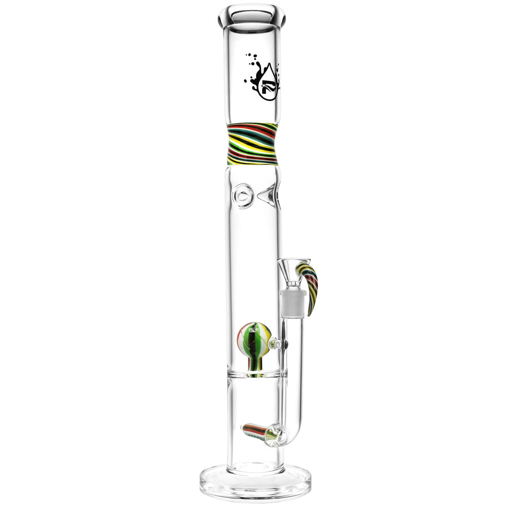 Pulsar Candy Swirl Tube Bong | Rainbow Stripe