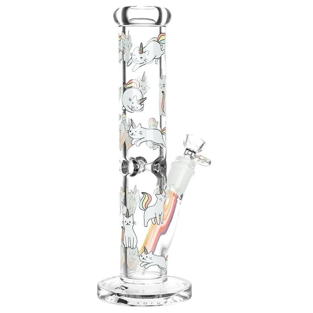 Pulsar Caticorn Straight Tube Water Pipe, 12" with 14mm Female Joint, Borosilicate Glass
