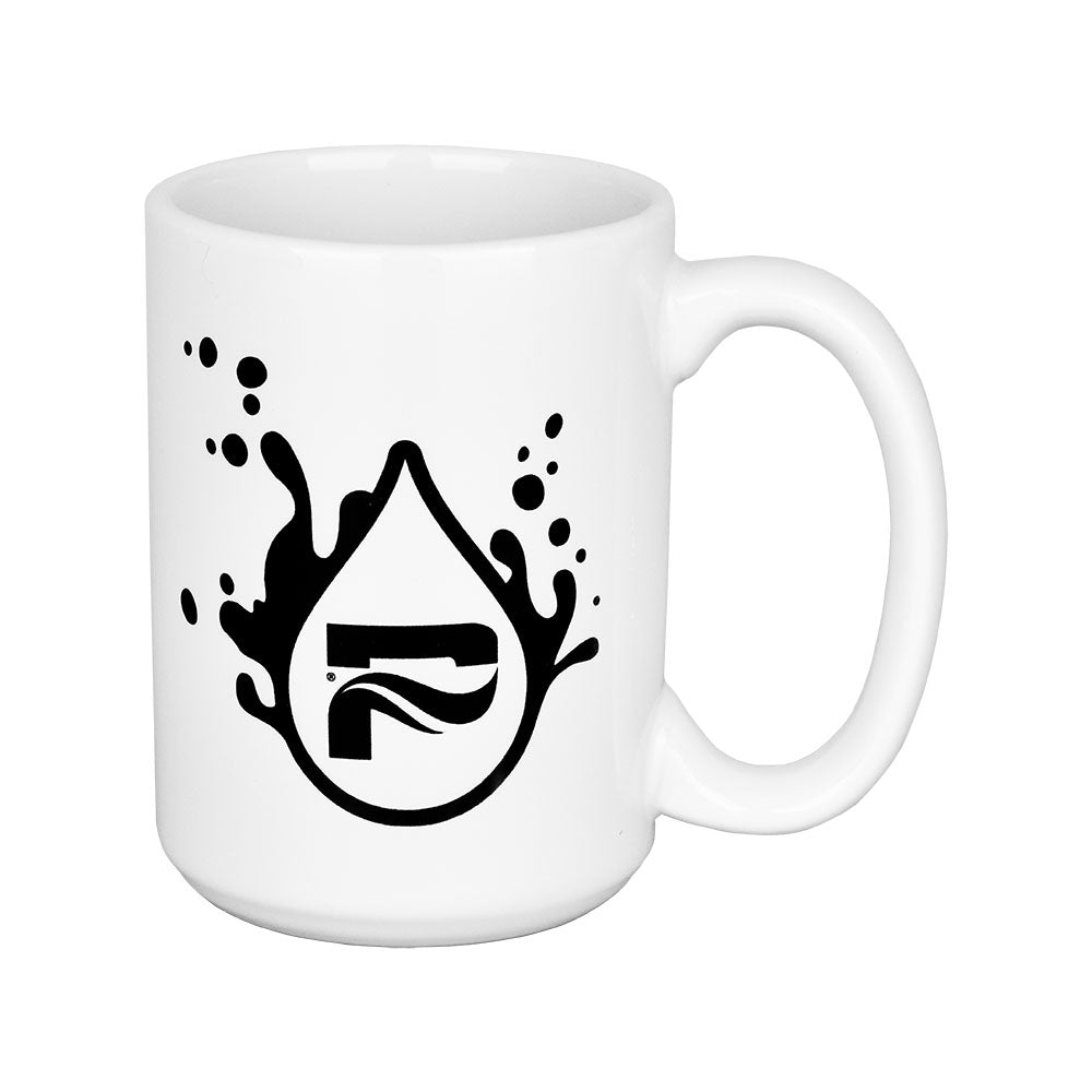 Pulsar Ceramic Mug with Flamingo Wizard design, 15oz, front view on white background