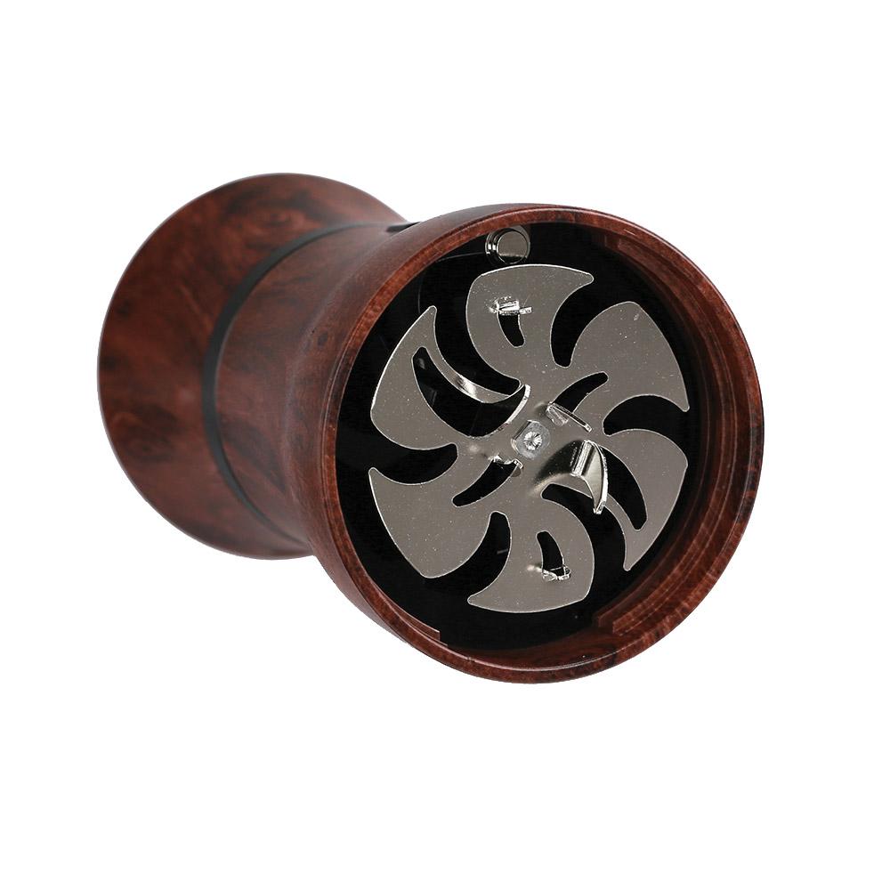 Pulsar King Kut Electric Grinder with stainless steel blades, battery-powered, top view