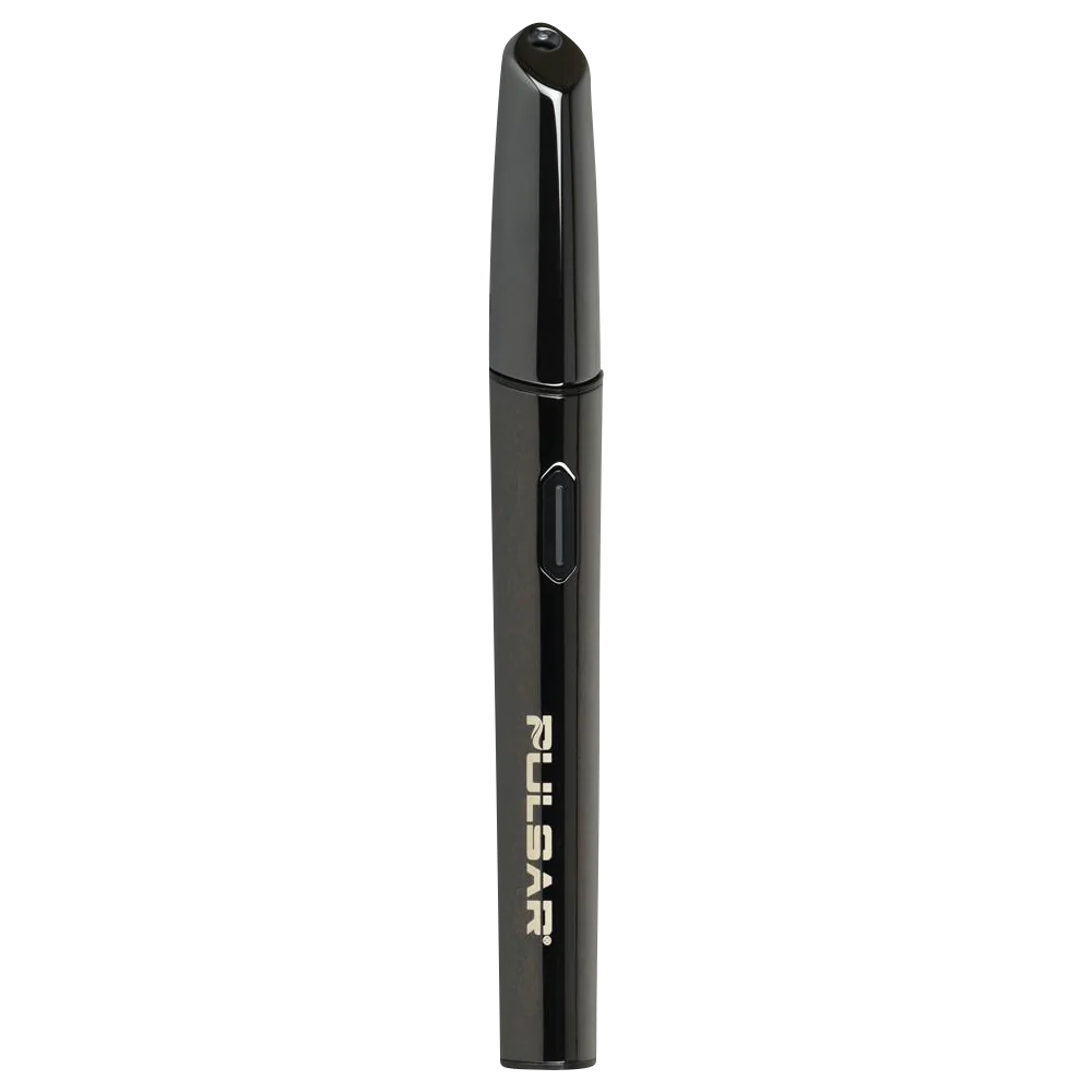 Pulsar Micro Dose Vaporizer Pen in sleek black, side view, portable design for concentrates