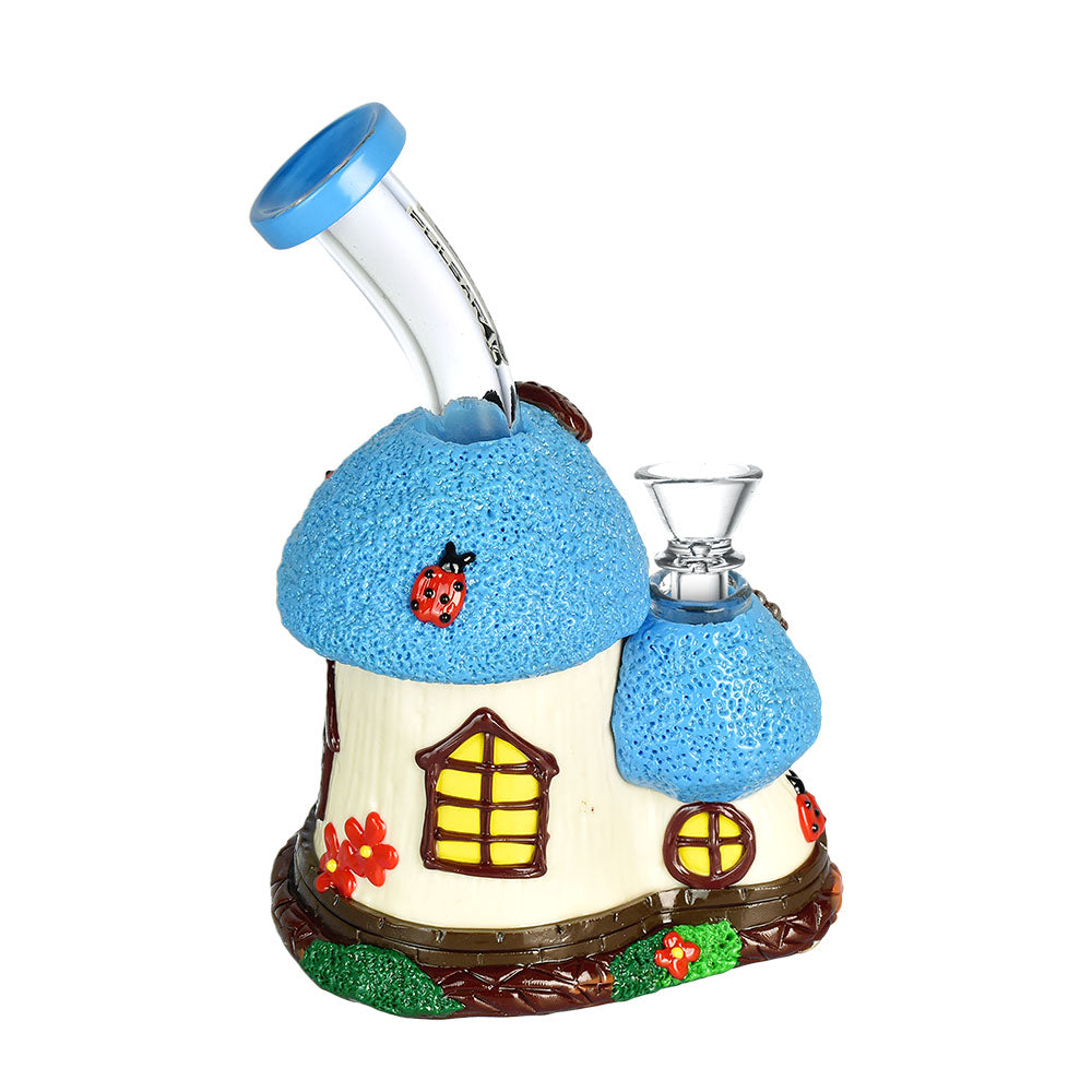 Pulsar Mini Cottage Water Pipe, 6.75" with 14mm Female Joint, Borosilicate Glass, Front View