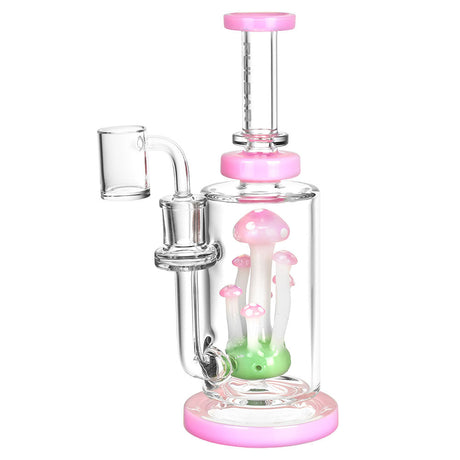 Pulsar Mushroom Cluster Dab Rig, 9-inch, 14mm Female, with Borosilicate Glass, Front View