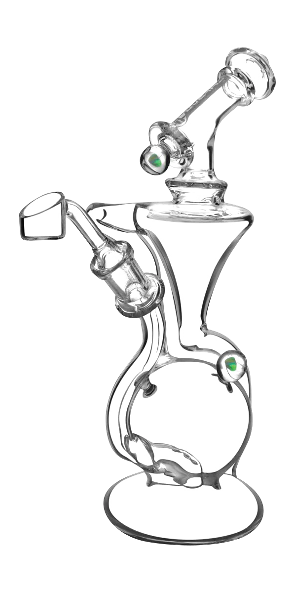 Pulsar Opal Marble Recycler Rig with Quartz Banger and Borosilicate Glass