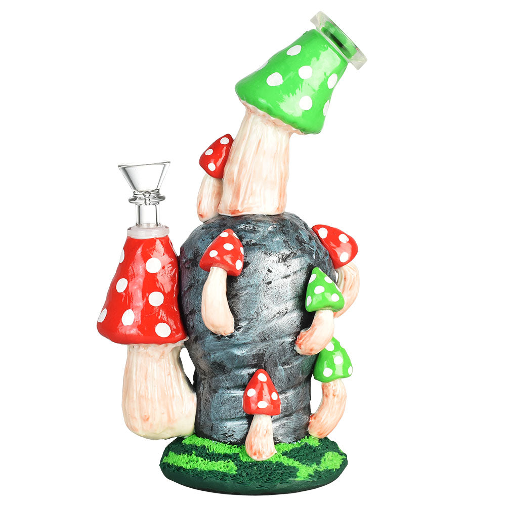 Pulsar Rainbow Puking Skull Water Pipe with Honeycomb Percolator, 14mm Female Joint, Front View