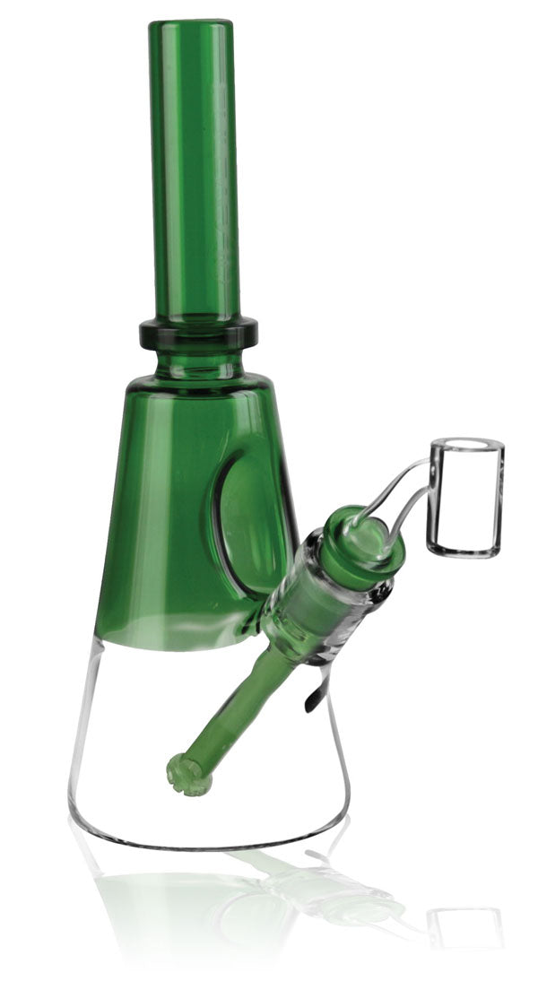 Pulsar Retro Oil Rig in Assorted Colors, 9" with 14mm Female Joint for Dabbing, Side View