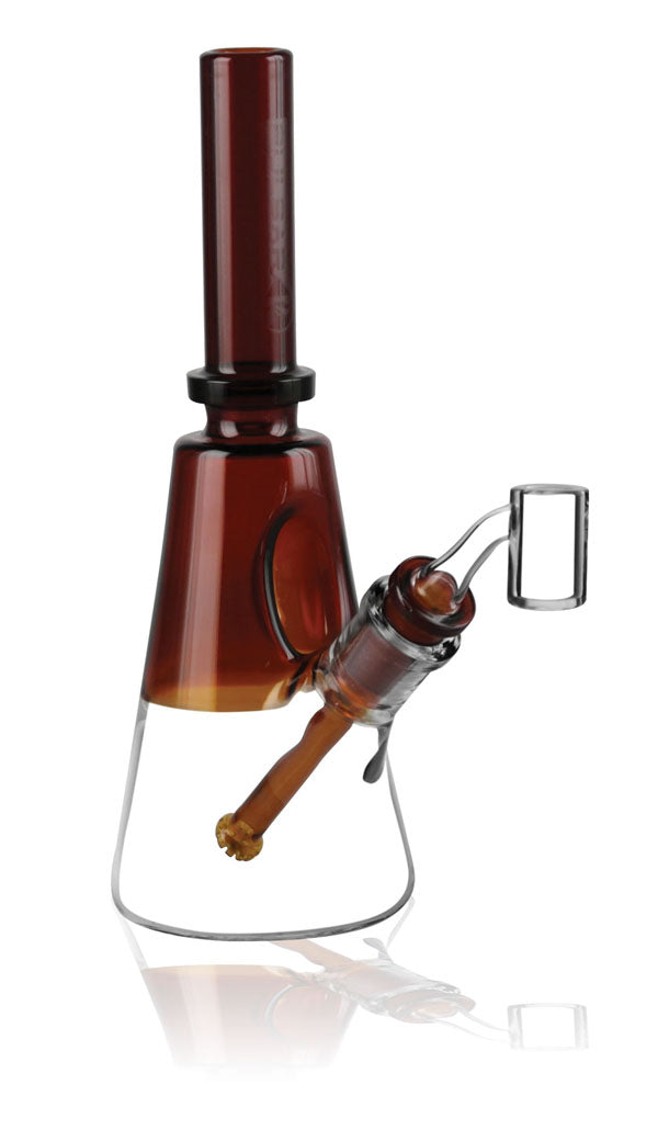 Pulsar Retro Oil Rig, 9" height, 14mm Female Joint for Dabbing, Assorted Colors, Side View