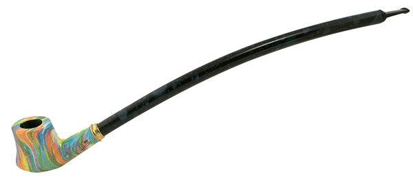 Pulsar Shire Pipes 15" Rainbow Cherry Wood Tobacco Pipe - Side View