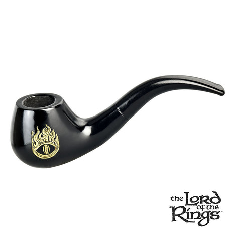 Pulsar Shire Pipes SAURON™ Wooden Smoking Pipe with Gold Emblem - Side View