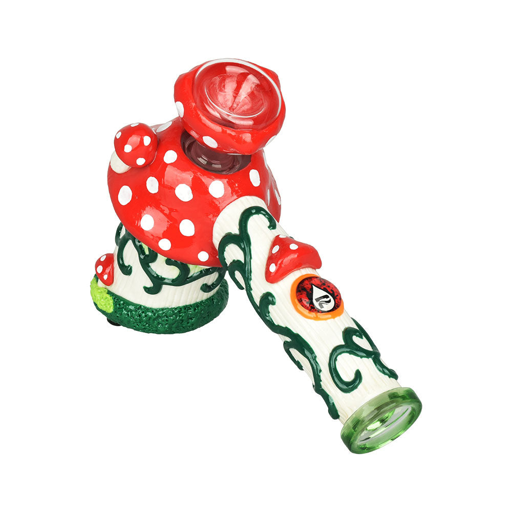 Pulsar Shroom House Bubbler Pipe, 8", 19mm Female Joint, Borosilicate Glass, Top View