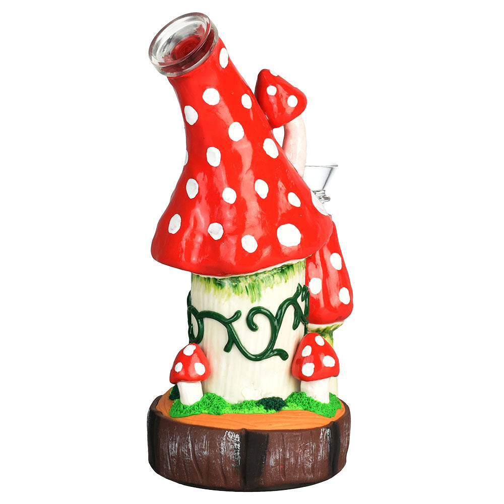 Pulsar Shroom House Water Pipe with Honeycomb Percolator, 9-inch, 14mm Female Joint, Front View