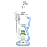 Pulsar Shroom Recycler Water Pipe with thick glass and mushroom design, front view on white background