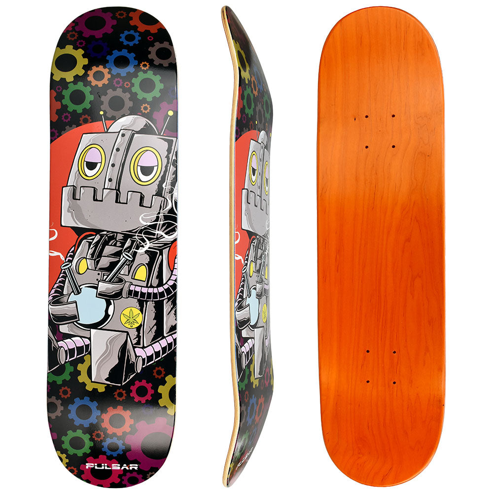 Pulsar SK8 Deck DopeBot Grinder, Wood Material, Dual Side View with Artwork