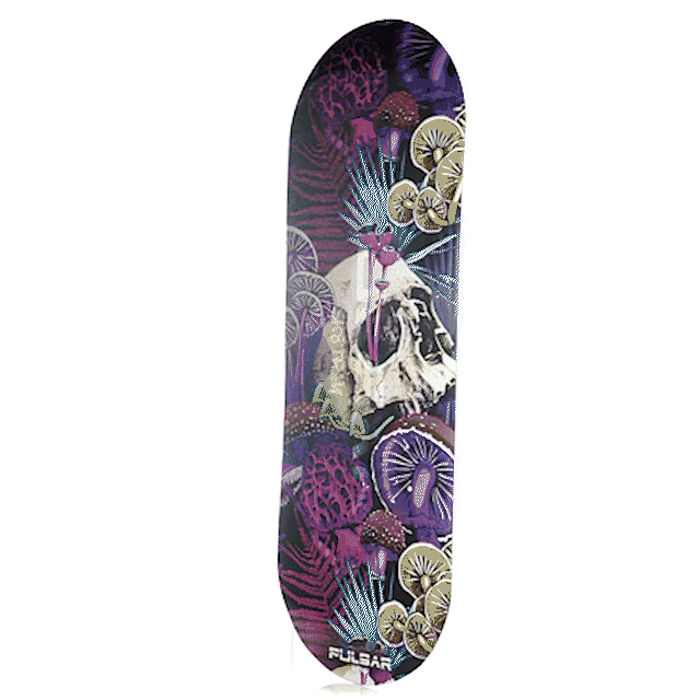 Pulsar SK8Tray Rolling Tray w/ 3D Lid, Forgotten Trip Design, Large Metal