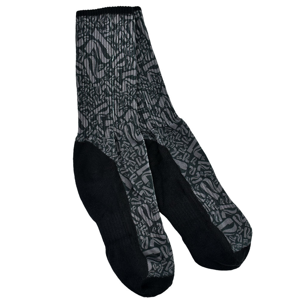 Pulsar Camo Socks with black toe and heel, front view on white background