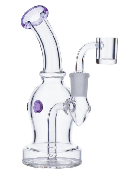 Quartz Banger Dab Rig by Valiant Distribution, 7" height, 90-degree joint, in assorted colors front view