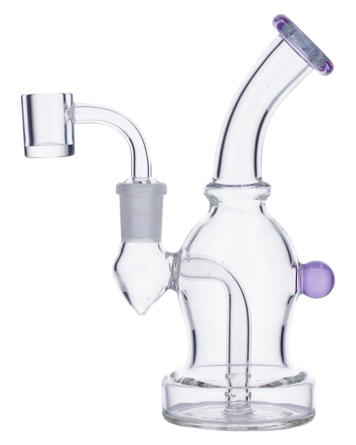 Quartz Banger Dab Rig by Valiant Distribution, 7" height, 90-degree joint, assorted color accents